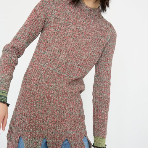 TogaArchives TweedKnitBackZipPullover Green Oroboro 4