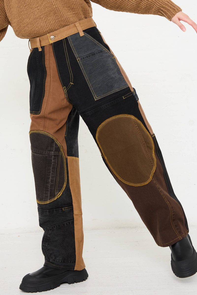 Wildrootz ReworkedJeansinBlackandBrownI Oroboro 1