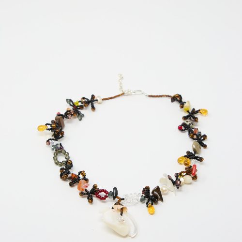 YonaKohen SilkwormNecklace Black Oroboro 1