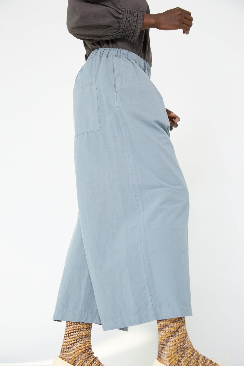 nest Robe Water Repellent Cotton Linen Omi Zarahi Wide Pant Blue Oroboro 1